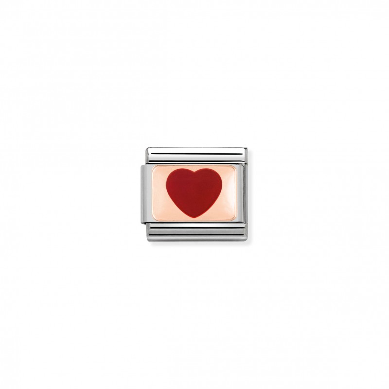 Composable Classic Link Rose Gold red Heart