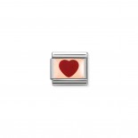 Composable Classic Link Rose Gold red Heart