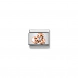 Composable Classic Link Rose Gold Flower with Stone