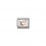 Composable Classic Link Letter C in Rose Gold and Cubic Zirconia