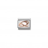 Composable Classic Link Letter Q in Rose Gold and Cubic Zirconia