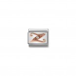 Composable Classic Link Letter Z in Rose Gold and Cubic Zirconia