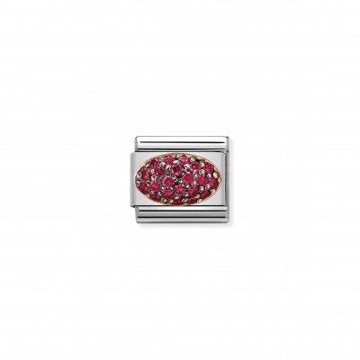 Composable Classic Link Dome with Fuchsia Cubic Zirconia