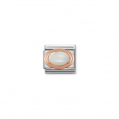 Composable Classic Link 9k gold oval mother of pearl