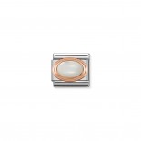 Composable Classic Link 9k gold oval mother of pearl