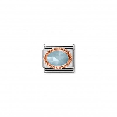 Composable Classic Link with Aquamarine Stone