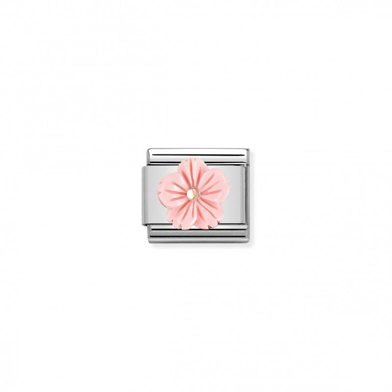 Composable Classic Link Flower in Pink coral paste