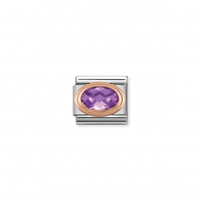 Composable Classic Link Rose Gold violet Stone