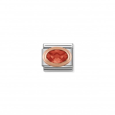 Composable Classic Link Rose Gold red Stone