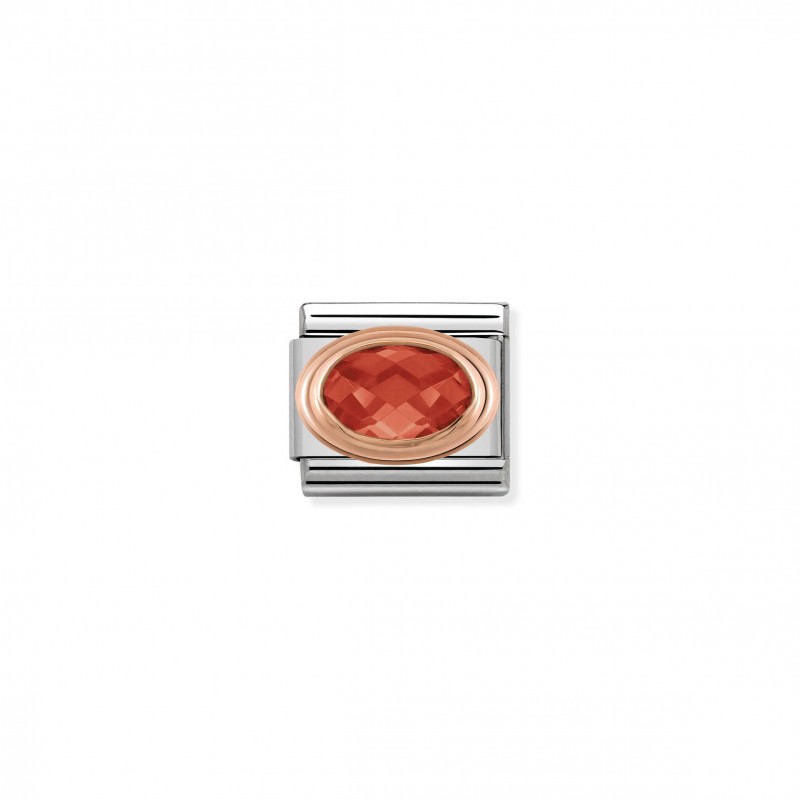 Composable Classic Link Rose Gold red Stone