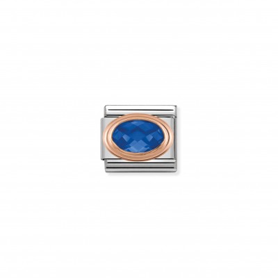 Composable Classic Link Rose Gold blue Stone