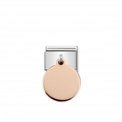 Composable Classic Round Pendant Link in Rose Gold