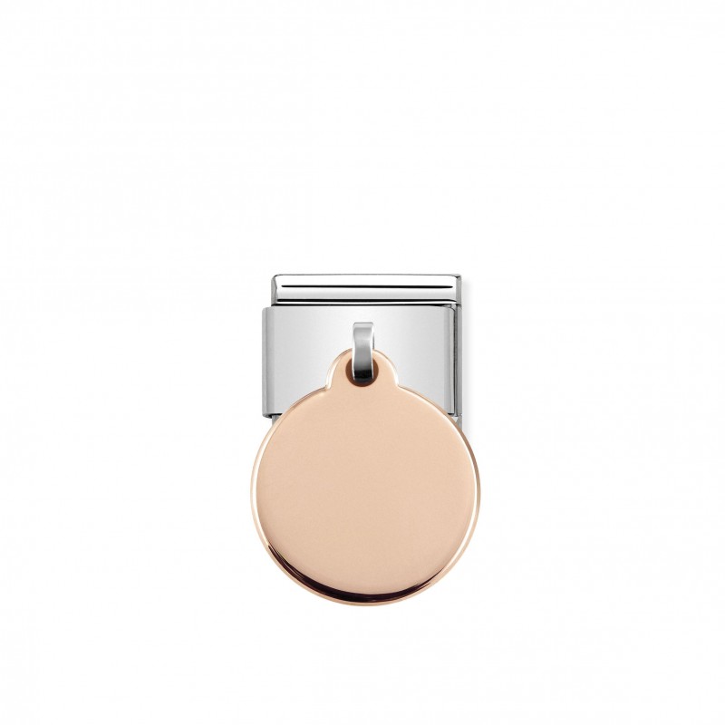 Composable Classic Round Pendant Link in Rose Gold