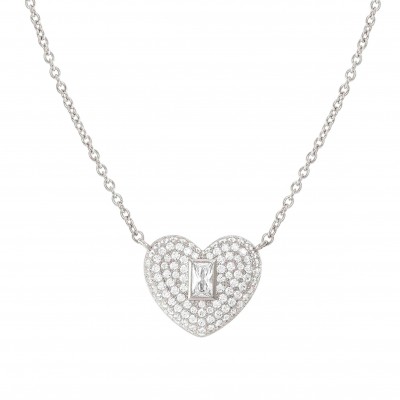 Domina necklace with Heart pendant with Cubic Zirconia