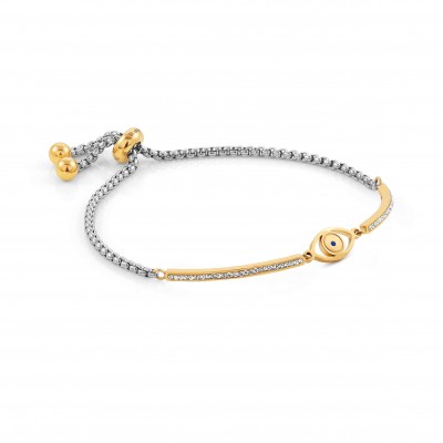 Milleluci bracelet, Golden PVD, Greek Eye