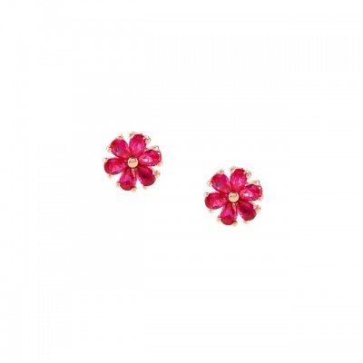 Sweetrock Nature Flower earrings, rose gold