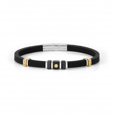 City bracelet, Black and Gold PVD