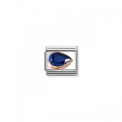Composable Classic Link, Dark Blue Stone Drop, Right