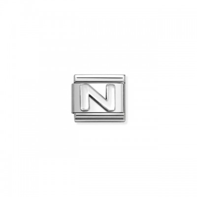 Composable Classic Link, Letter N, silver