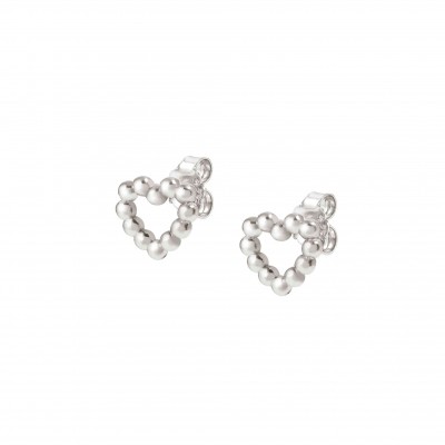 Lovecloud Heart Earrings Silver