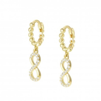 Lovecloud Earrings Yellow Gold Plated Infinity