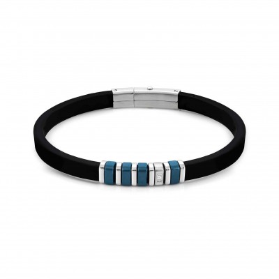 City Bracelet Blue With White Cz