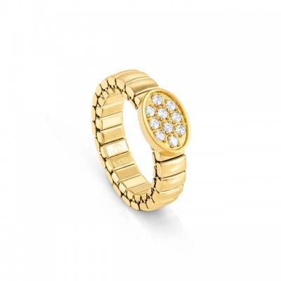EXTENSION RING, YELLOW PVD WITH 1 OVAL