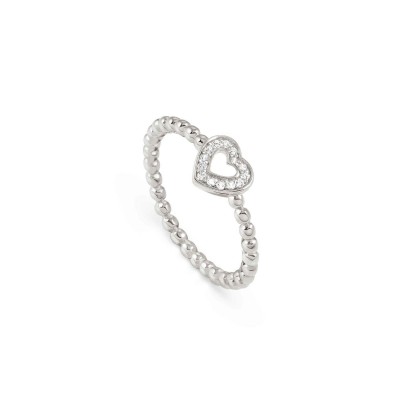 Lovecloud Silver CZ Heart Ring