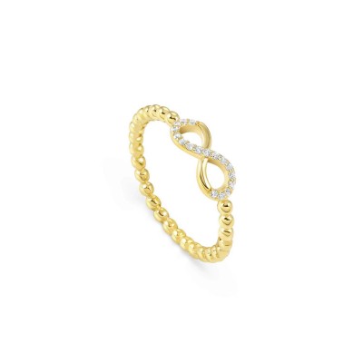 Lovecloud Gold Plated CZ Infinity Ring